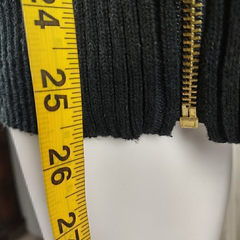 Charter Club Women's Cotton Blend No Pocket Full Zip Black Sweater Size Large - Picture 6 of 12